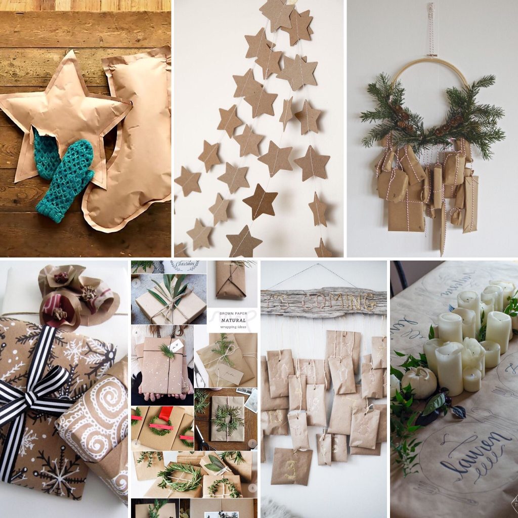 Noël avec du papier kraft Sakarton