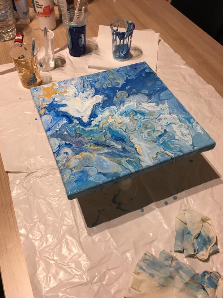 Peinture fluide acrylique pouring